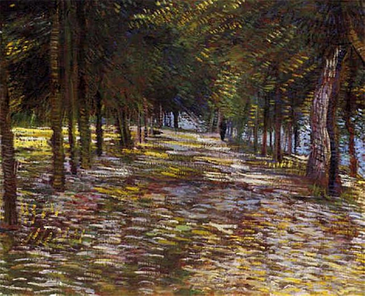 Avenue in Voyer d'Argenson Park at Asnieres